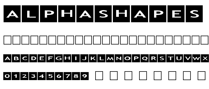 AlphaShapes squares font